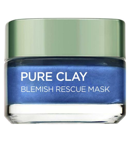 L'Oreal Paris Pure Clay Blue Algae Blemish Rescue Face Mask 50ml