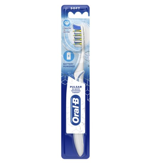 Oral-B Pulsar 3DWhite Whitening Therapy Manual Toothbrush with Battery Power