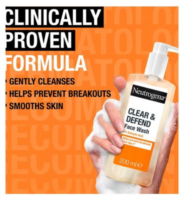Neutrogena Clear & Defend Facial Wash 200ml (19)