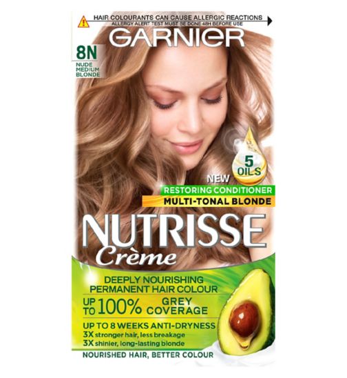 Garnier Nutrisse 8N Nude Medium Blonde Permanent Hair Dye