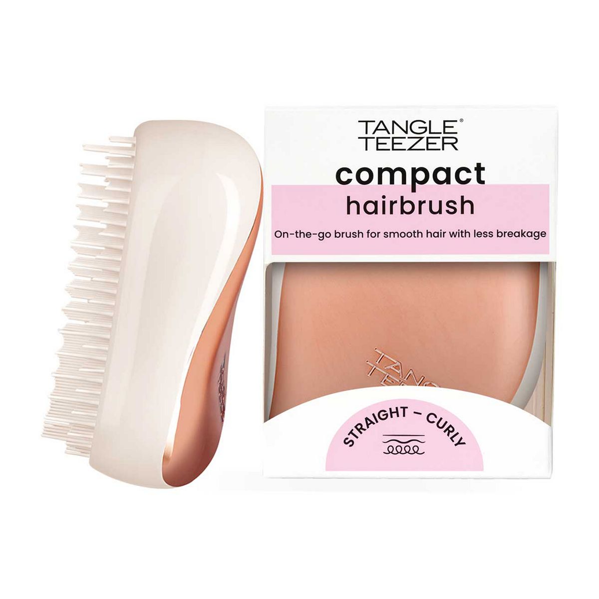 Tangle Teezer Compact Styler Detangling Hairbrush Rose Gold Luxe