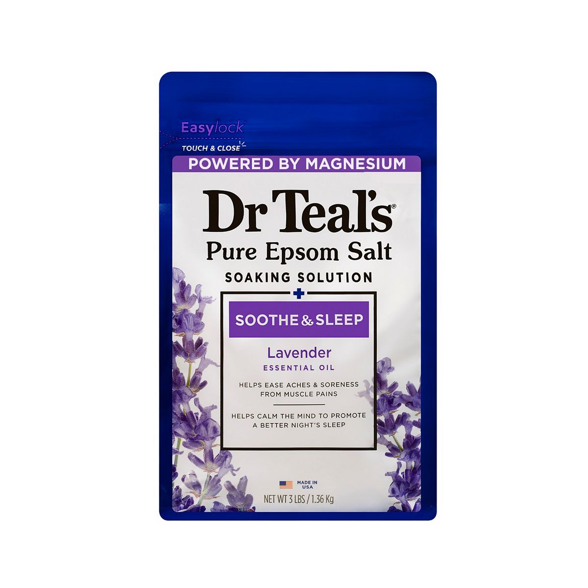 Dr Teals Dr Teal's Pure Epsom Salt Soaking Solution Lavender 1.36Kg