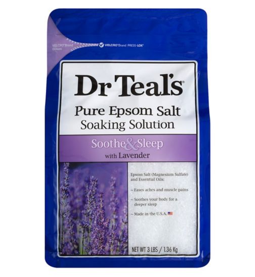 Dr Teal's Pure Epsom Salt Soaking Solution Soothe & Sleep with Lavender  1.36kg