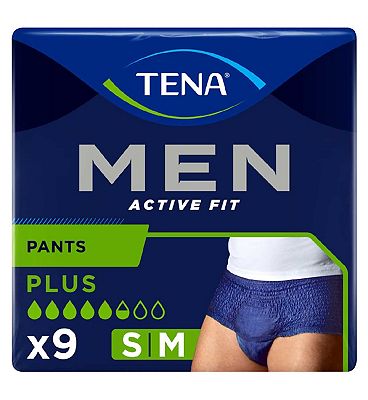 TENA Men Active Fit Incontinence Pants Plus Medium - 9 pack