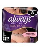 Always Discreet Boutique Underwear Incontinence Pants Plus Size Medium  Peach 9 Pack, Beelivery