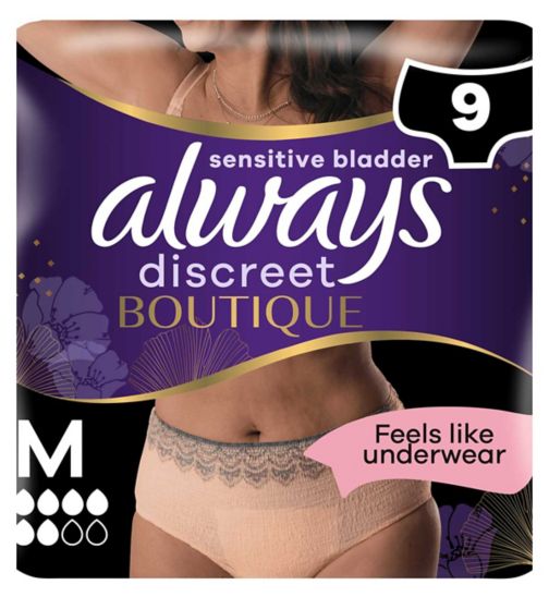 Always Discreet Boutique Incontinence Pants Black Large Plus 8's - Bodycare  Online