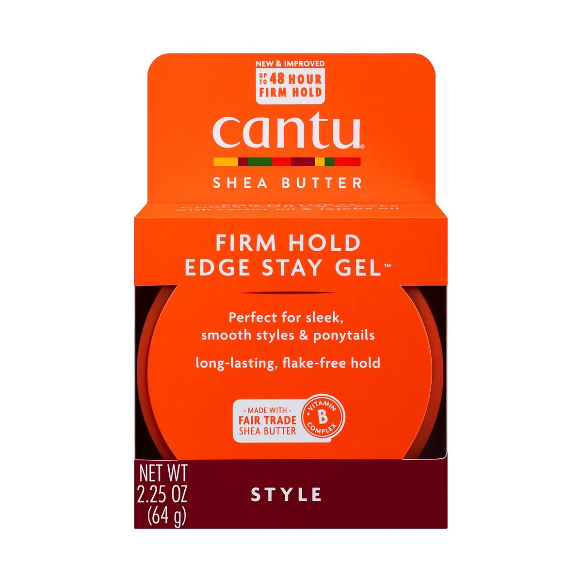 Cantu Shea Butter For Natural Hair Extra Hold Edge Stay Gel 64g