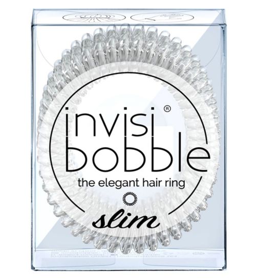 invisibobble SLIM Clear Hair Ties, 3 Pack
