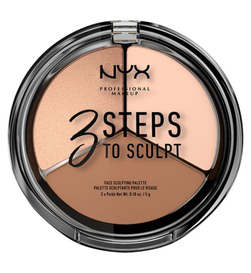 NYX Professional Makeup 3 Steps to Sculpt Face Sculpting Palette