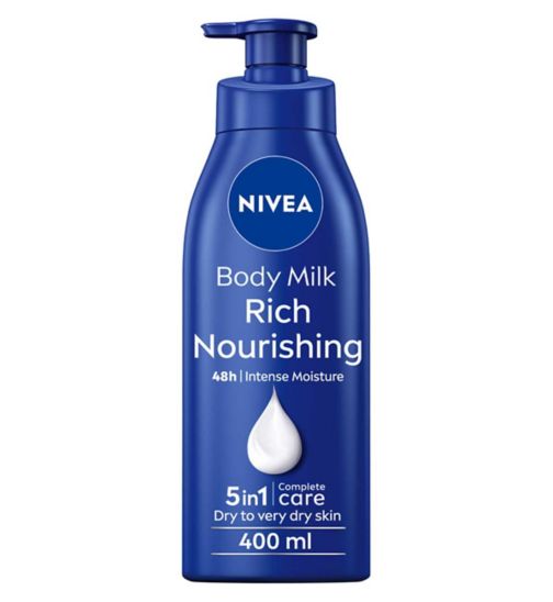 NIVEA Body Lotion for Dry Skin, Rich Nourishing, 400ml