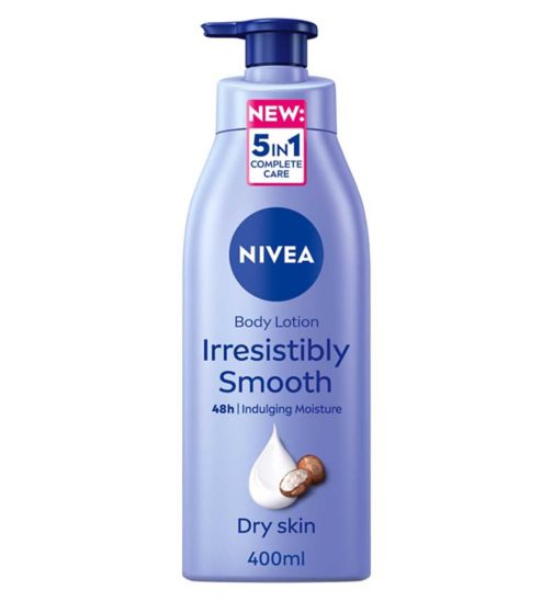 NIVEA Irresistibly Smooth Body Lotion for Dry Skin, 400ml