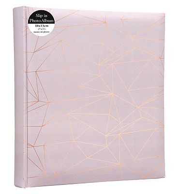 Geometric angle 2 up memo slip album 7 x 5 140 photos