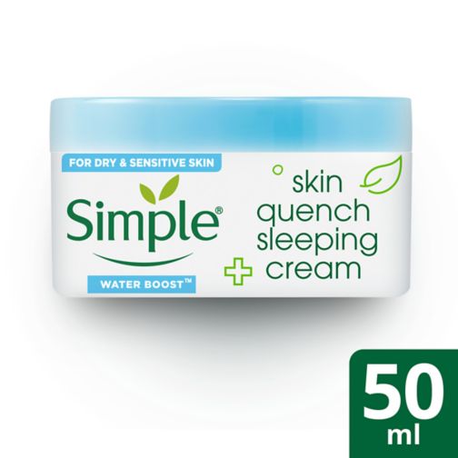 Simple Water Boost Moisturiser Skin Quench Sleeping Cream 50ml