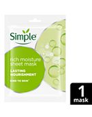 Simple Kind To Skin Rich Moisture Sheet Mask 21 ml 1 Mask