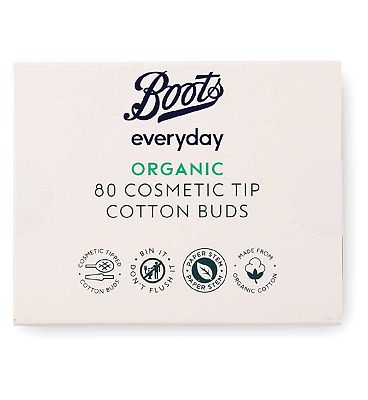 Boots Everyday Organic Cosmetic Tip Cotton Buds 80 buds