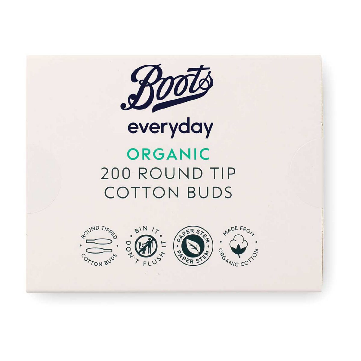 Boots Everyday Organic Round Tip Cotton Buds 200