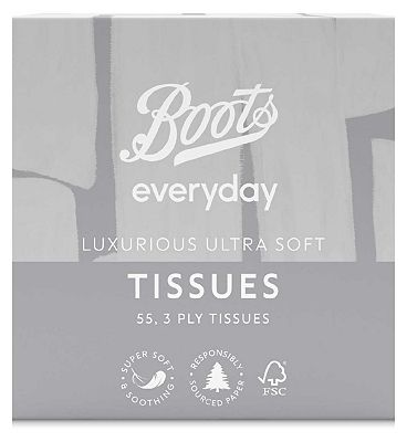 Boots Everyday Tissues 3ply Ultra Soft Cube 55