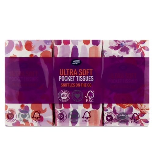 Boots Multi Pocket Tissues 4ply Floral 6 pack  