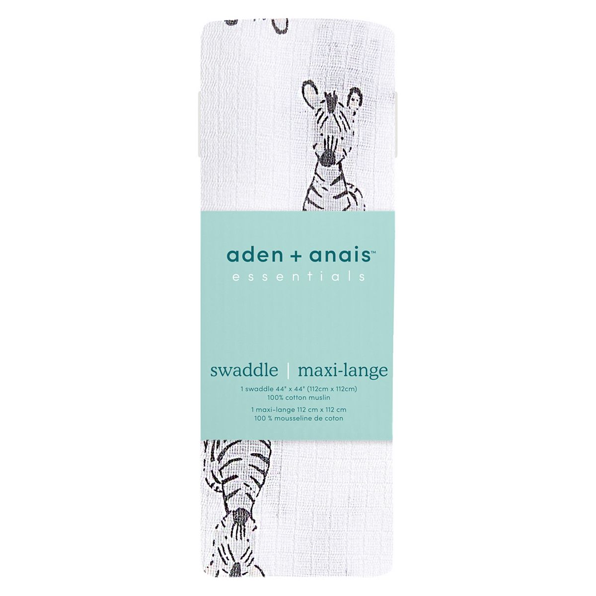Aden And Anais Aden + Anais Essentials Large Single Muslin Swaddle - Safari Babies