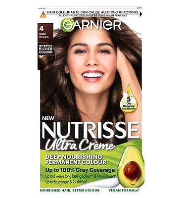 Garnier Nutrisse 4 Dark Brown Permanent Hair Dye