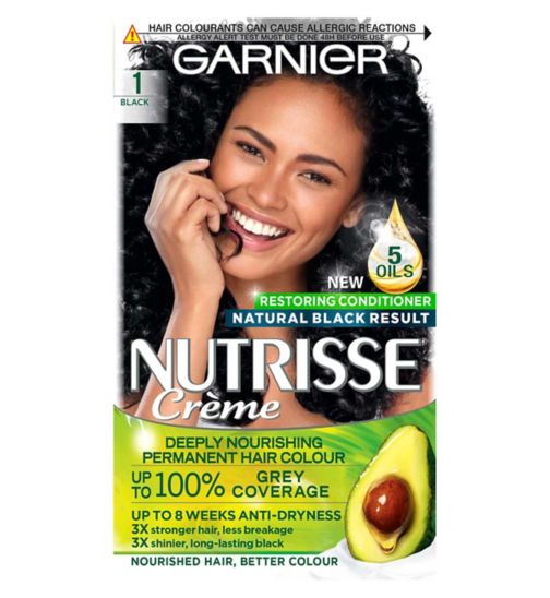 Garnier Nutrisse 1 Black Permanent Hair Dye | Boots