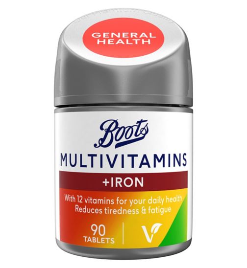 Boots Multivitamins with Iron 90 Tablets (3 month supply)