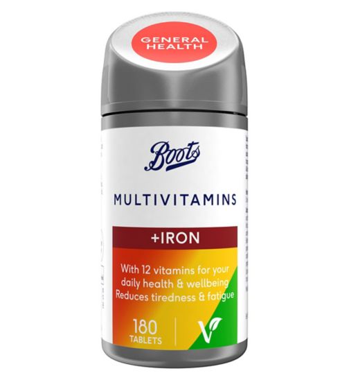 Boots Multivitamins with Iron 180 Tablets (6 month supply)