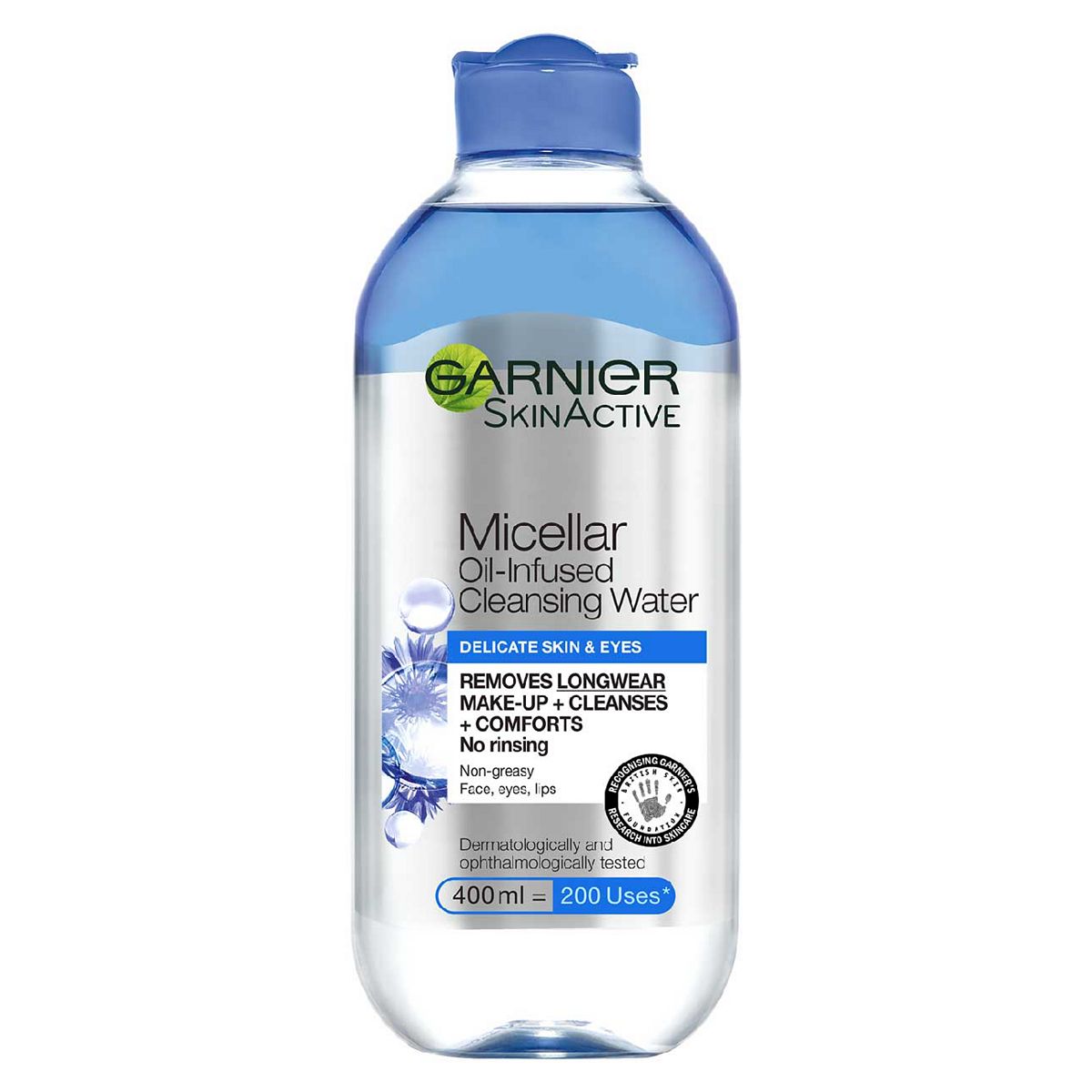 Garnier Micellar Water Facial Cleanser For Delicate Skin And Eyes, 400Ml