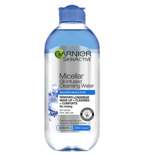 Garnier Micellar Water Facial Cleanser For Delicate Skin and Eyes, 400ml
