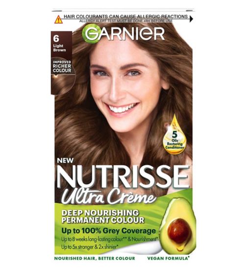 Garnier Nutrisse 6 Light Brown Permanent Hair Dye