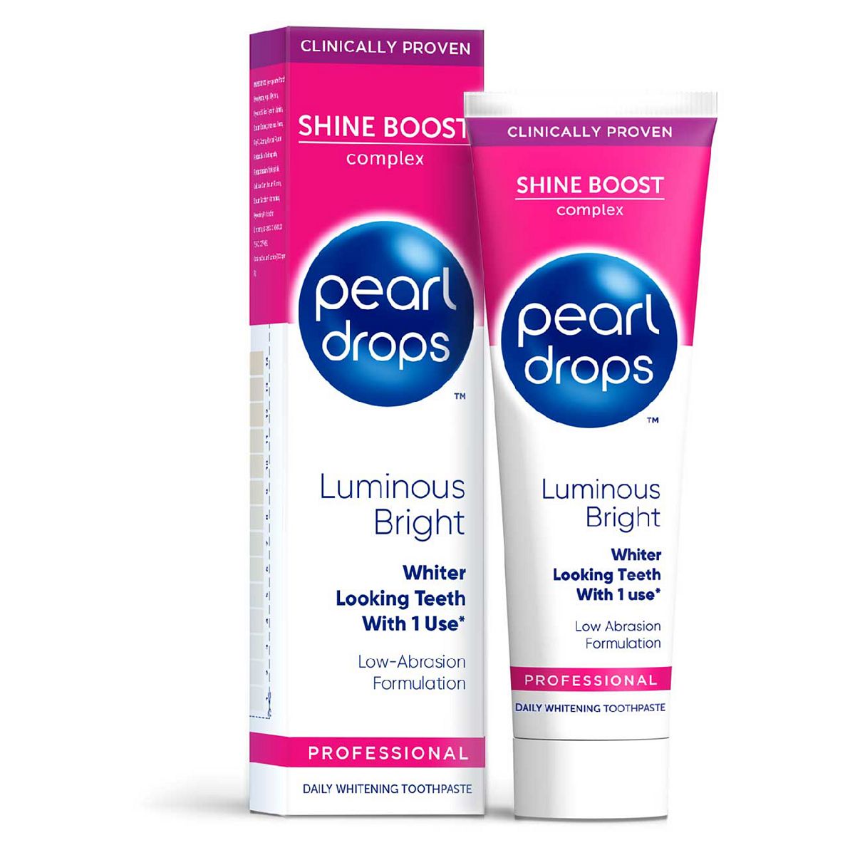 Pearl Drops Luminous Bright White Toothpaste, Whitening Toothpaste 75Ml