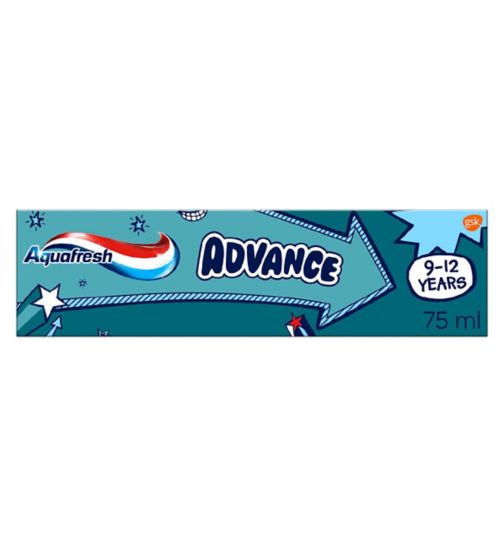 Aquafresh Advance Kids Toothpaste 9-12 Years 75ml