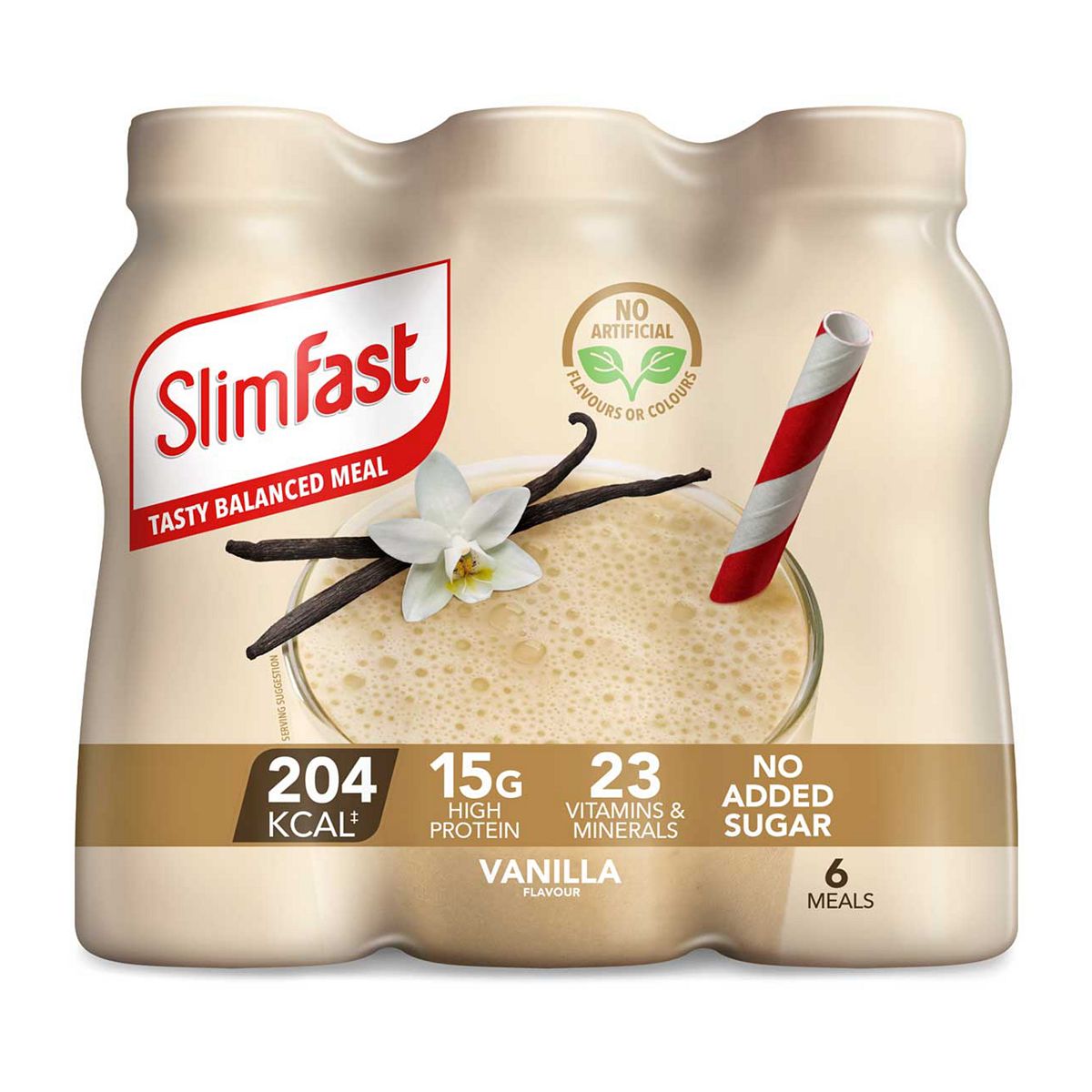 Slim Fast Slimfast Vanilla Shake - 6 X 325Ml