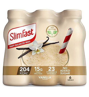 SlimFast Simply Vanilla Milkshake - 6 x 325ml (1.95L)