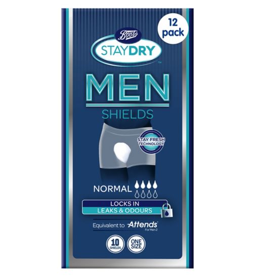 Boots StayDry for Men Normal - 120 Shields (12 x 10 Shields)