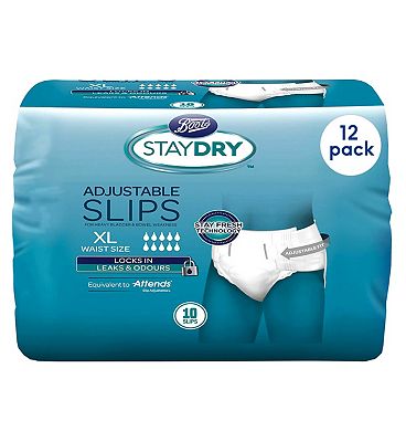 Boots Staydry Slips XL - 120 Pairs (12 Pack Bundle)