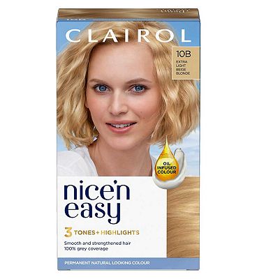 Clairol Nice'n Easy Crme Oil Infused Permanent Hair Dye 10B Extra Light Beige Blonde 177Ml (Formerly Shade 9.5B)