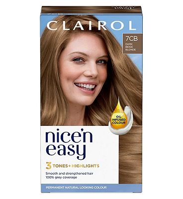 Clairol Nice'n Easy Crme Oil Infused Permanent Hair Dye 7CB Dark Champagne Blonde 177ml
