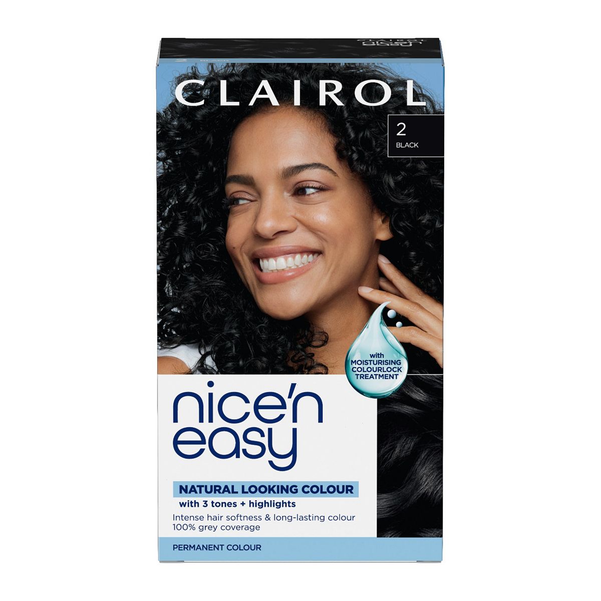 Clairol Nice'n Easy Crème Oil Infused Permanent Hair Dye 2 Black 177ml