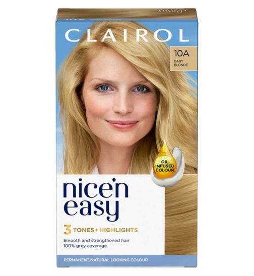 Clairol Nice'n Easy Crème Oil Infused Permanent Hair Dye 10A Baby Blonde 177ml