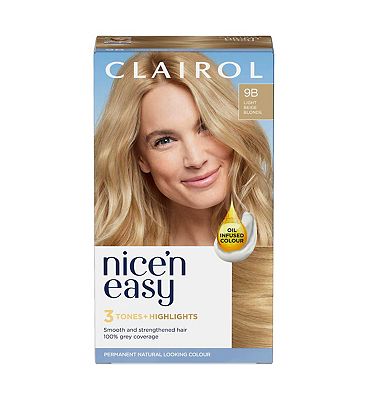 Clairol Nice'n Easy Crme Oil Infused Permanent Hair Dye 9B Light Beige Blonde 177ml