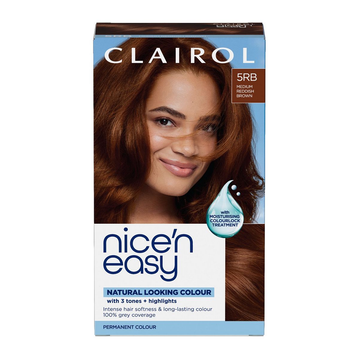 Clairol Nice'n Easy Crème Oil Infused Permanent Hair Dye 5Rb Medium Reddish Brown 177ml