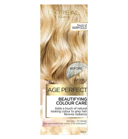L Oreal Excellence Age Perfect Colour Care Warm Gold Grey Hair Toner Hair Dye Boots