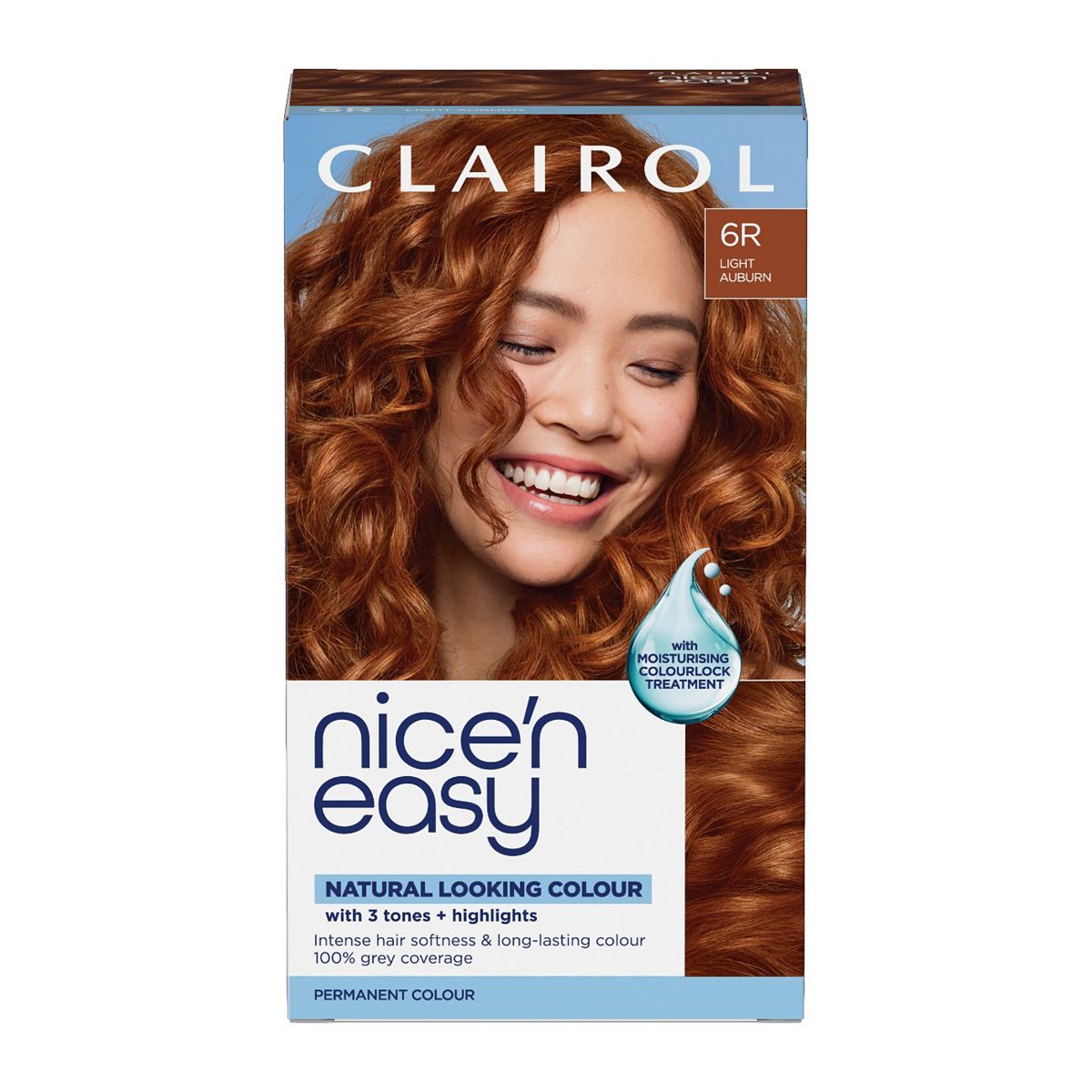 Clairol Nice'n Easy Crème Oil Infused Permanent Hair Dye 6R Light Auburn 177ml