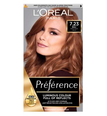 L'Oreal Preference Infinia 7.23 Rich Rose Gold Blonde Permanent Hair Dye