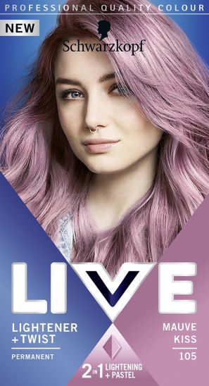 Schwarzkopf LIVE Lightener + Twist Mauve Kiss 105 Permanent Hair Dye