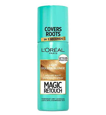 LOreal Paris Magic Retouch Light Golden Blonde Root Touch Up, Temporary Instant  Root Concealer Spray Easy Application, 75ml