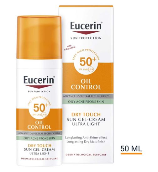 Eucerin Sun Oil Control Face Protection Sun Cream for Oily & Blemish Prone Skin SPF 50+, 50ml