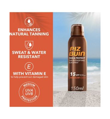 Piz Buin Tan Accelerating Suncream Spray SPF15 150ml (4)