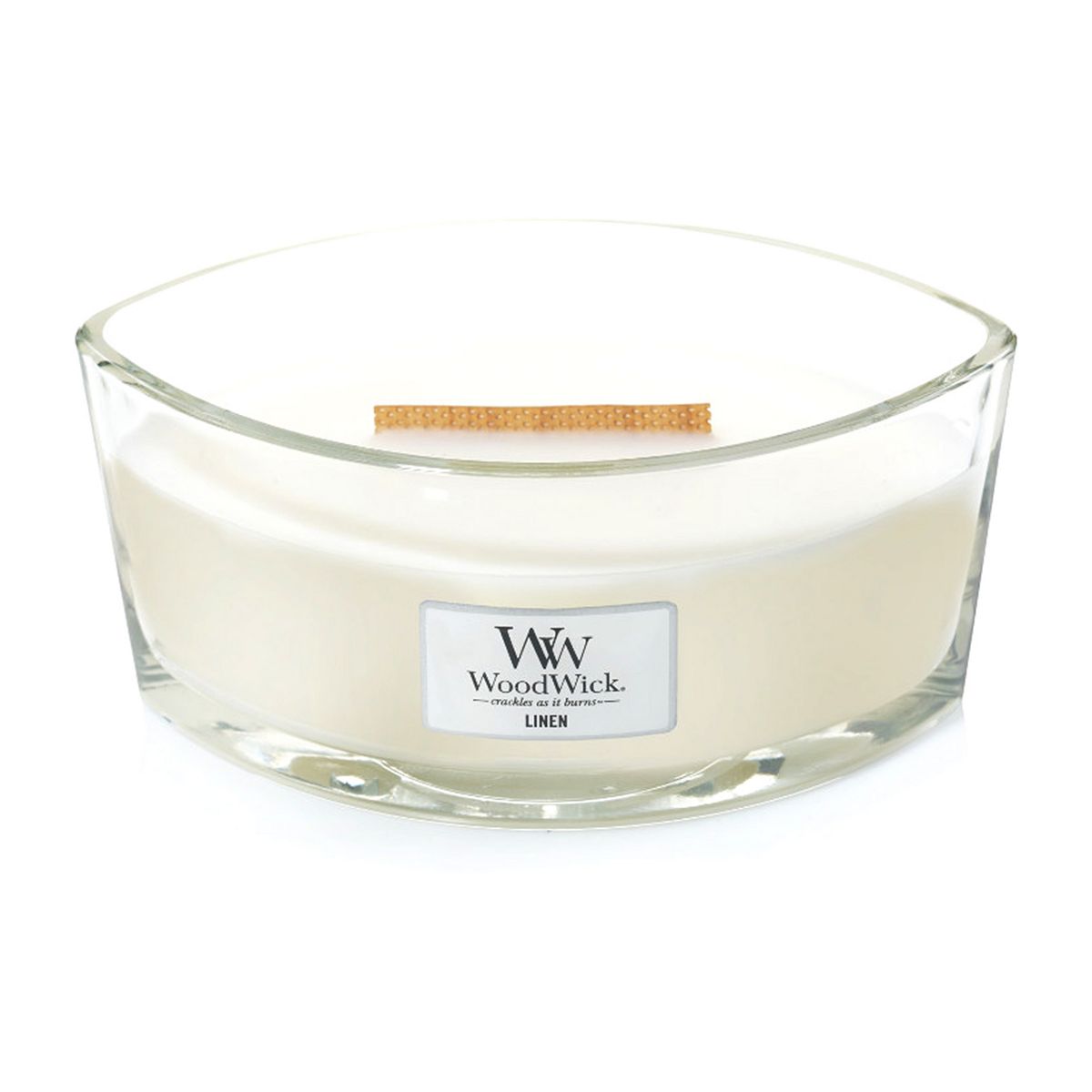 Woodwick Linen Ellipse Candle